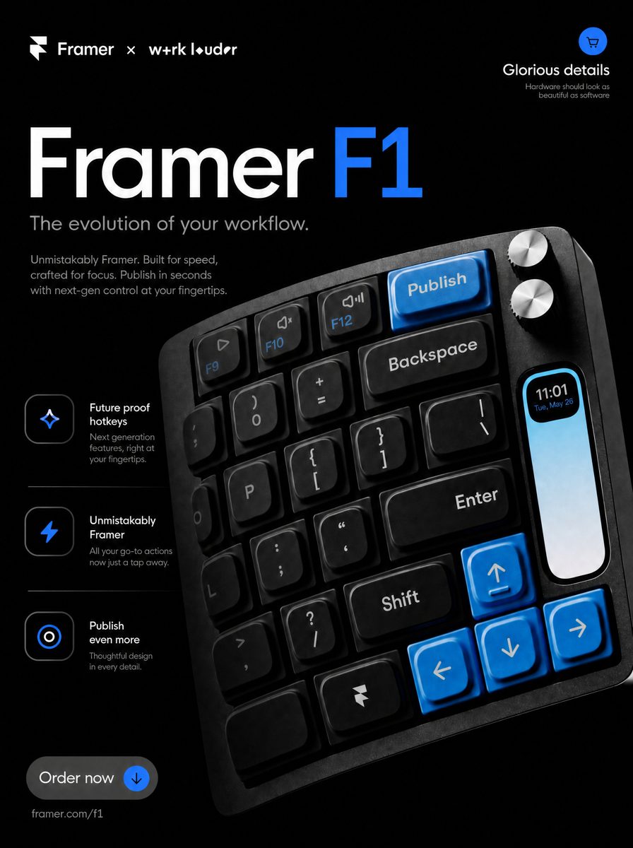 Work Louder keyboard ad sample